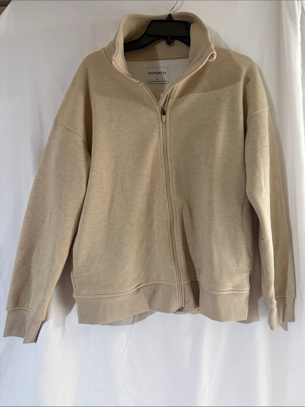 Mondetta Neutral Beige Zip-Up Sweatshirt